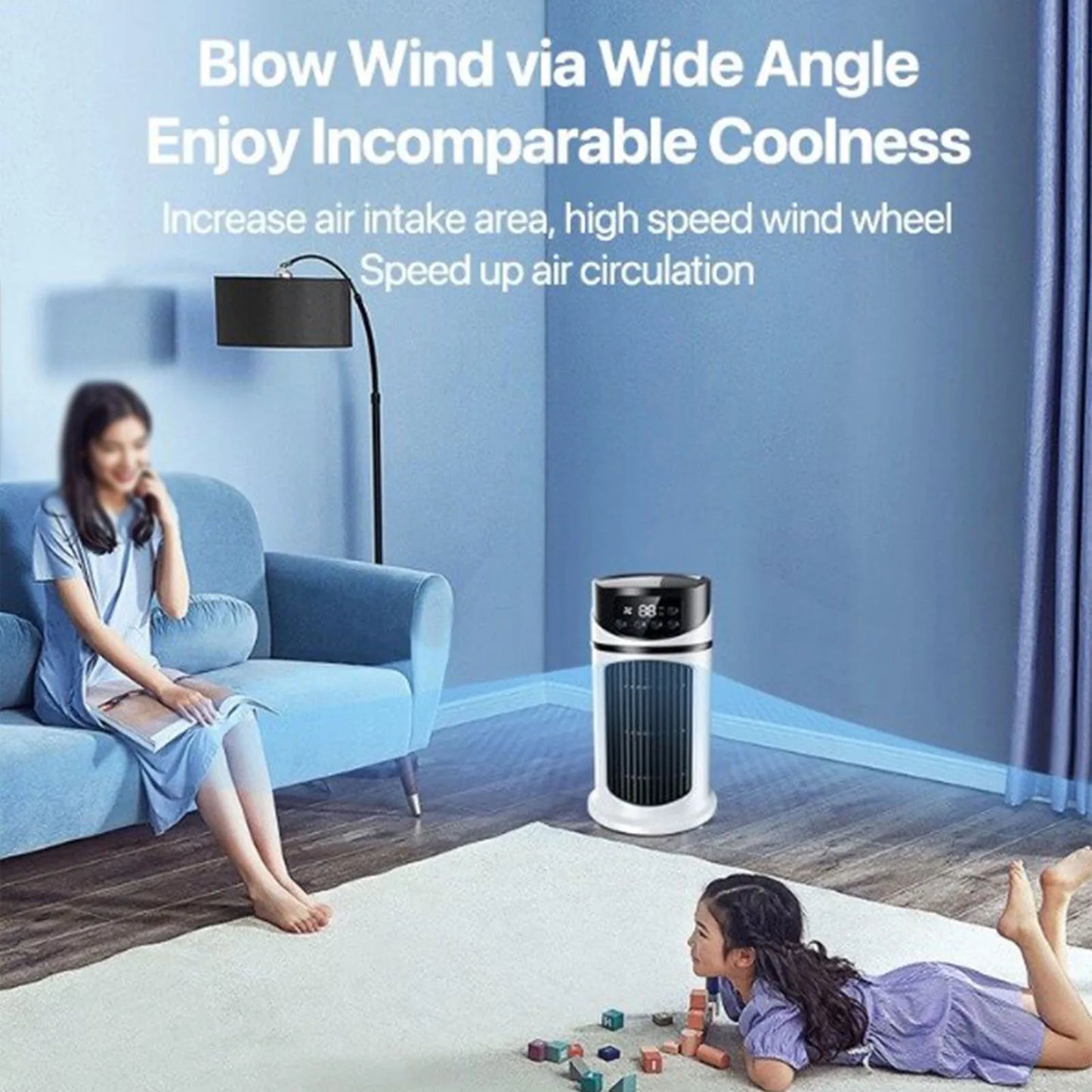 Air Cooler Portable  Air Conditioner Mobile Multifunction Air Cooler Fan Water Cooling Fan for Office Home Mobile Air Cooler