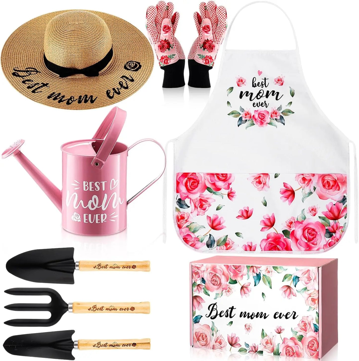 NSOUR Gardening Gifts for Mother‘s Day from Daughter and Son, Gardening Gifts for Plant Lover, Best Mom Ever Garden Tool Set