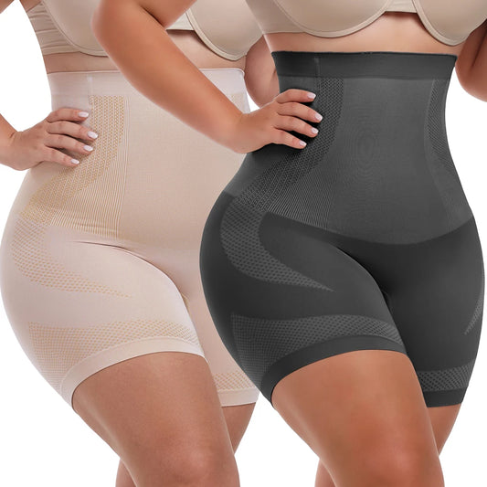 Large Size High Waist Shaping Shorts Women Slim Fit Stretch