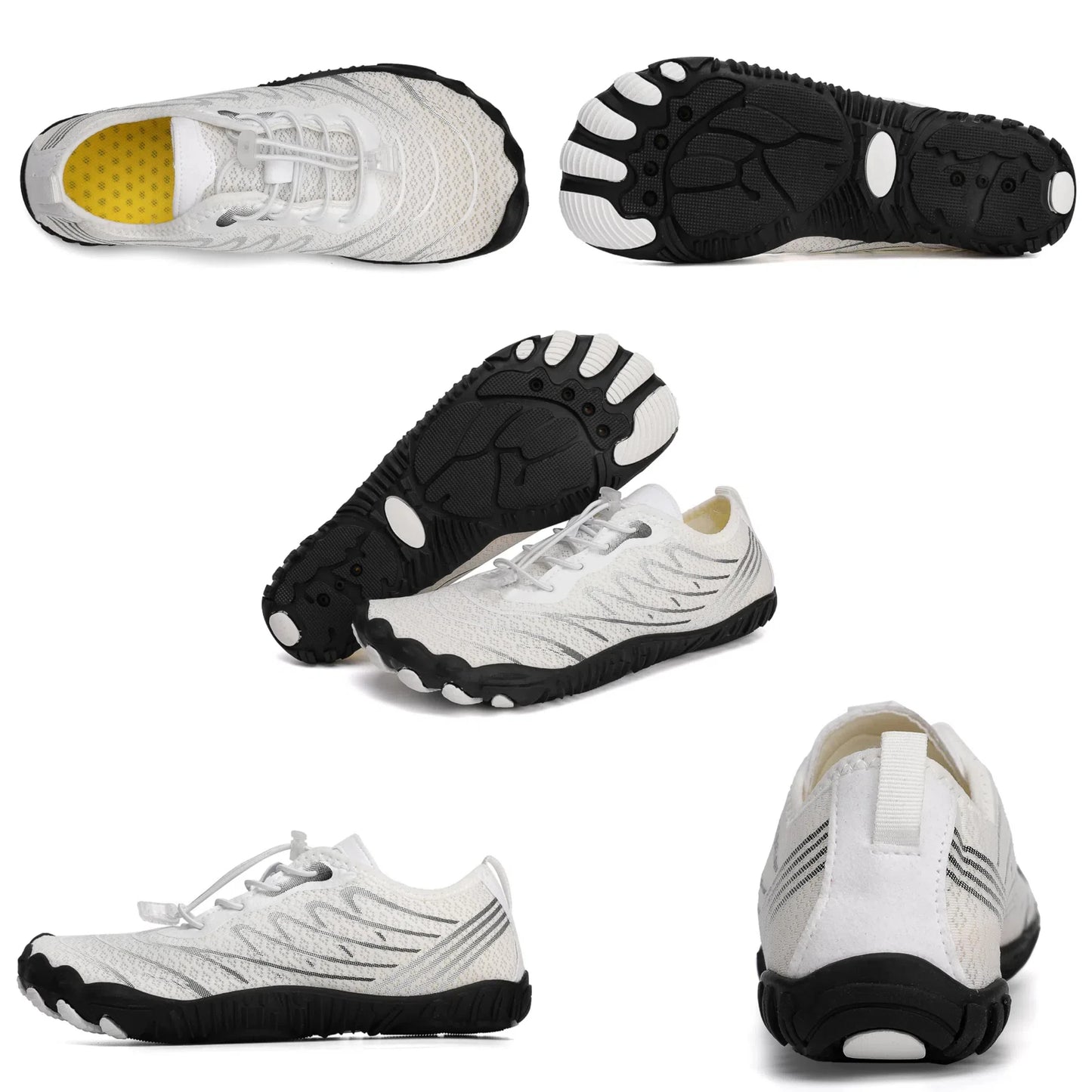 Summer Striped Mesh Water Shoes for Women - Breathable, Quick-Drying, Anti-Slip Sole. Ideal for Beach, Surfing, Hiking, Swimming