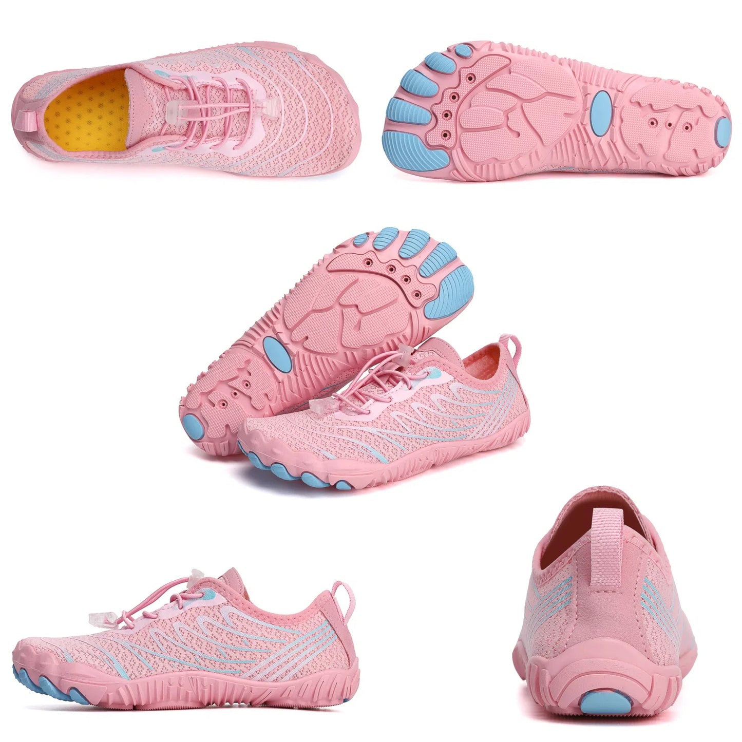 Summer Striped Mesh Water Shoes for Women - Breathable, Quick-Drying, Anti-Slip Sole. Ideal for Beach, Surfing, Hiking, Swimming