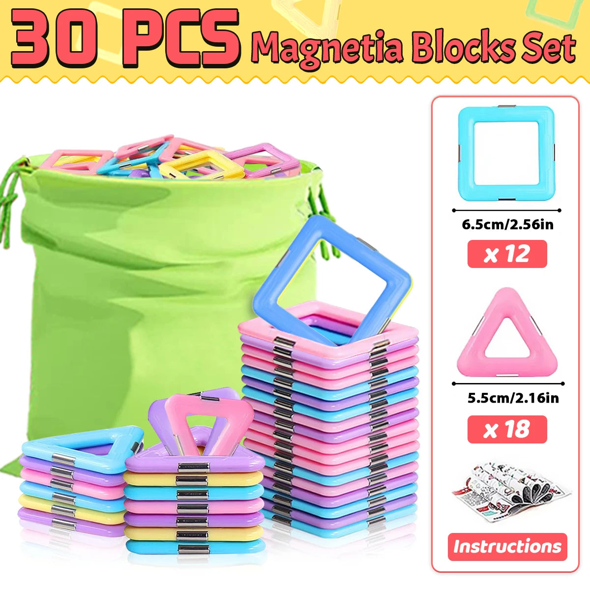 Magnetic Blocks Magnetic Building Blocks Set for Kids Gifts